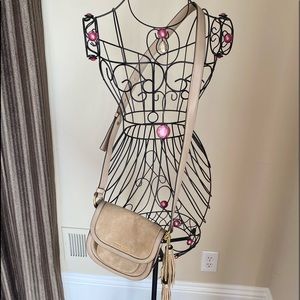 Tan Suede Michael Kors Crossbody Purse